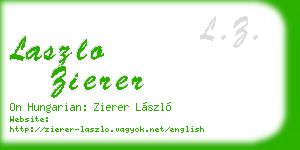 laszlo zierer business card